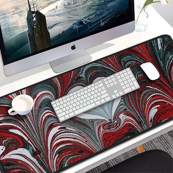 Gaming Mouse Pad, 31.5x15.7 inch Large Extended Computer Keyboard Mouse Mat - Image 7