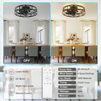 depuley flush mount ceiling fan: 20" caged ceiling, package contents