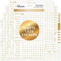 bloom daily planners Metallic Calendar Essentials Planner Stickers - 8 Sheets, 1629 Stickers Per Pack! - Aesthetic Monthly Headings, Dates, Icons, Etc. - Gold Foil