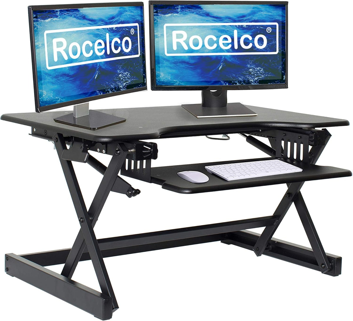 Rocelco 32" Height Adjustable Standing Desk Converter