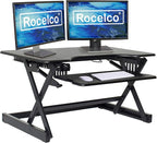 Rocelco 32" Height Adjustable Standing Desk Converter by Rocelco