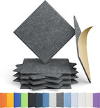 Amantech 12 Pack Acoustic Panels Self Adhesive Sound Proof Foam, High Density by Amantech