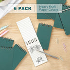 Tenceur 6 Pcs Pocket Notebook Bulk Small 3x5 Inch Spiral Notepads Mini Top - Image 3