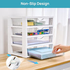 Vtopmart Clear Desk Organizer, 4-Tier Assemble Desktop File Organizer - Image 6