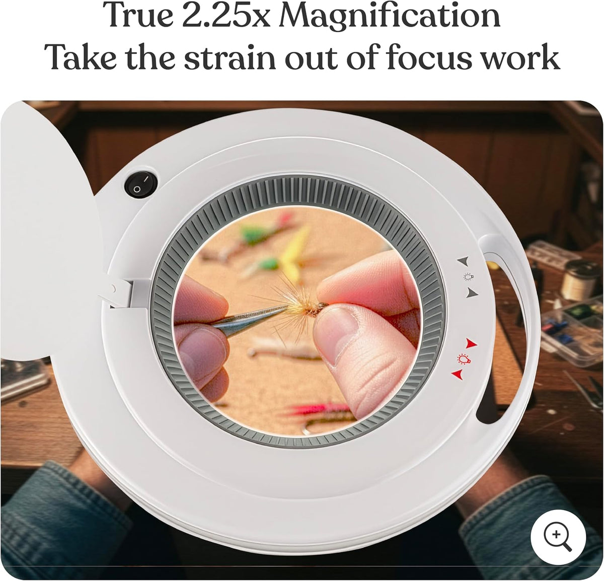 Brightech LightView Pro Magnifying Glass with Light and Stand, Magnifying Flo...