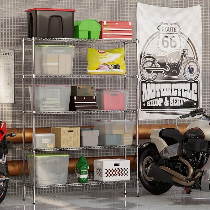 Regal Altair 14" Deep x 54" Wide x 74" Height Wire Shelving Kit | 5-Tier | NSF - Image 5