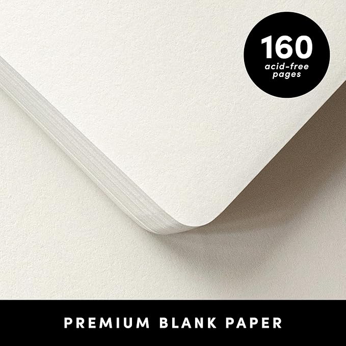 PAPERAGE Blank Journal Notebook, 160 Pages, Medium 5.6 in x 8 in - Image 4
