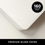 PAPERAGE Blank Journal Notebook, 160 Pages, Medium 5.6 in x 8 in - Image 4