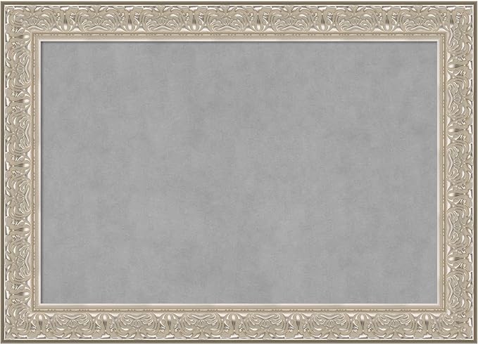 Amanti Art Silver Framed Magnetic Board 31x43 Large Vision Board by AmantiArt