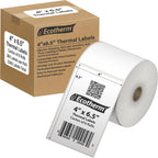 4" x 6.5" Thermal Labels | 6 Rolls | 2280 Labels | fits Zebra, Offnova Thermal