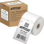 4" x 6.5" Thermal Labels | 6 Rolls | 2280 Labels | fits Zebra, Offnova Thermal by EcothermProducts