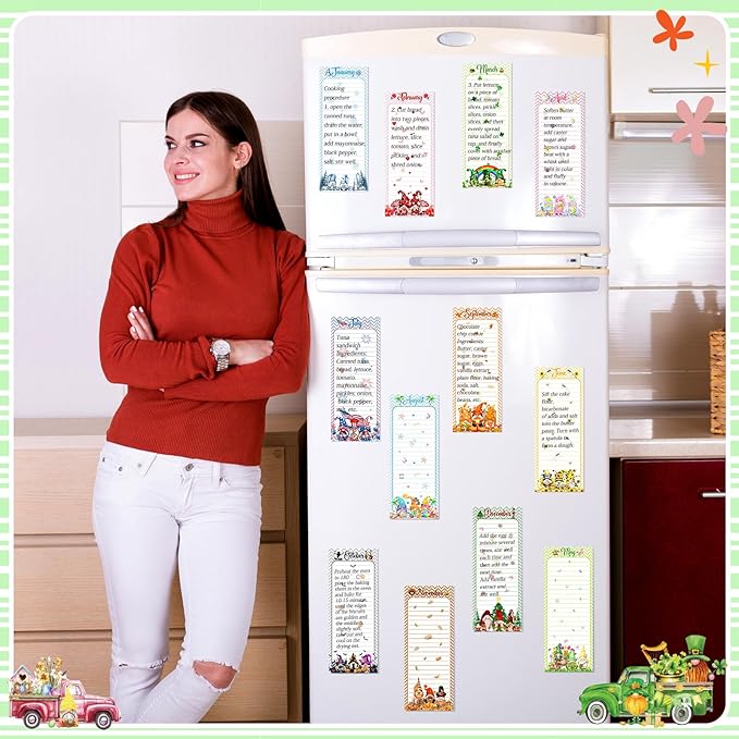Eaasty 12 Pcs Seasonal Holiday Magnetic Notepads - Image 3