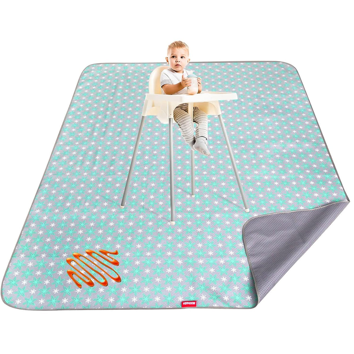 Extra Large Splat Mat, Waterproof Non Slip Floor Splash Mat 54"x72"...