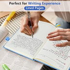 PERCUN Lined Journal Notebook for Men & Women, 160 Pages College Ruled Journal - Image 3