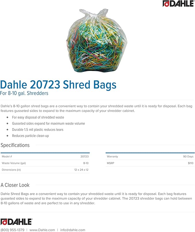 Dahle 20723 Shred Bags w/Gusseted Sides - Image 3