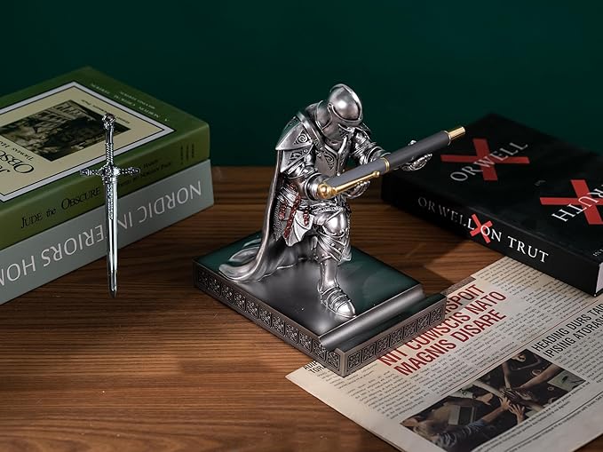 HDMbigmi King's Guard Leader Cloak Warrior Knight Pen Holder Mobile Phone Stand - Image 8