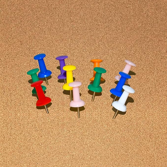 JIKIOU 800 Count Assorted Colors Push Pins - Image 3