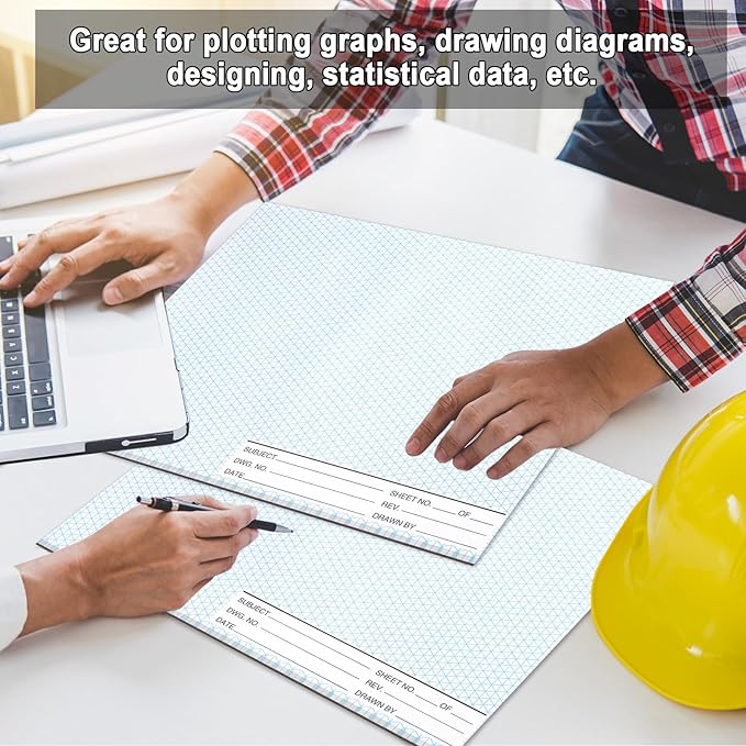 1 Pack 50 Sheets 8.5" x 11" Isometric Graph Paper Pad Landscape - Image 6