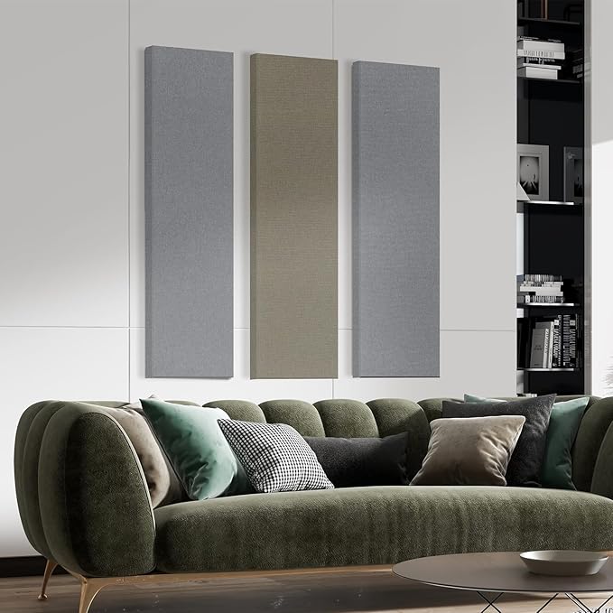 2” Thick Acoustic Panels with Hanging Brackets to the Wall, Light Grey - Image 4