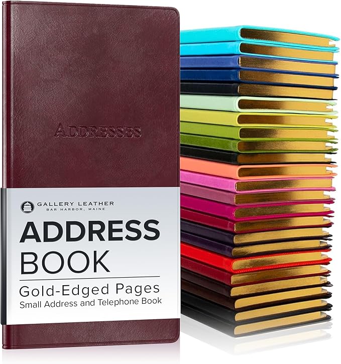 Gallery Leather Small Address Book by GalleryLeather