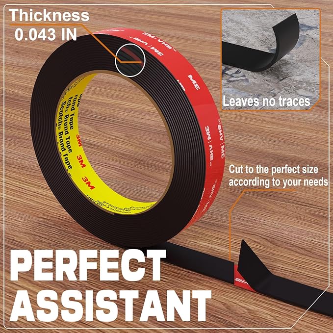3M Double Sided Tape Heavy Duty 16.5FT, Double Sided mounting Tape - Image 2