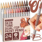 ARTISTRO 24 Skin Tone Acrylic Paint Markers by ARTISTRO