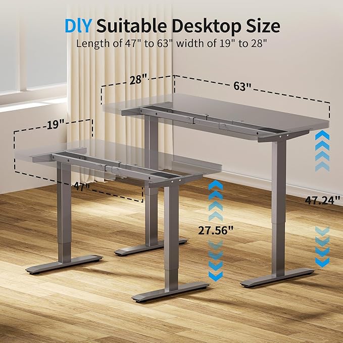 BIZUM Dual Motor Electric Standing Desk Frame - Image 6
