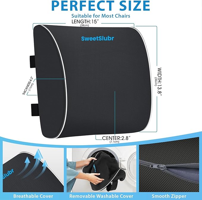 SweetSlubr Large Lumbar Support Pillow - Image 2