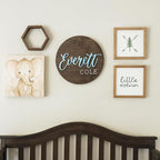Custom Round Nusery Name Sign, Personalized 3D Baby Name Announcement Sign - Image 2