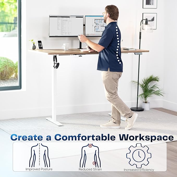 VIVO Electric 71 x 36 in Standing Desk, Memory Height Adjustment, 1B Series - Image 4