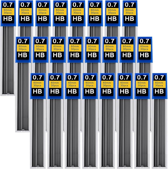 720 pcs 0.7 mm Lead Refills, Mechanical Pencil Lead HB, Break Resistant Pencil by Unknown