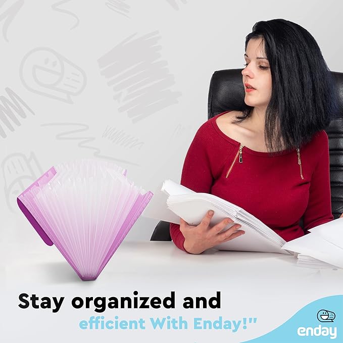 Accordion File Organizer 13 Pocket Expanding File Folder - Image 6