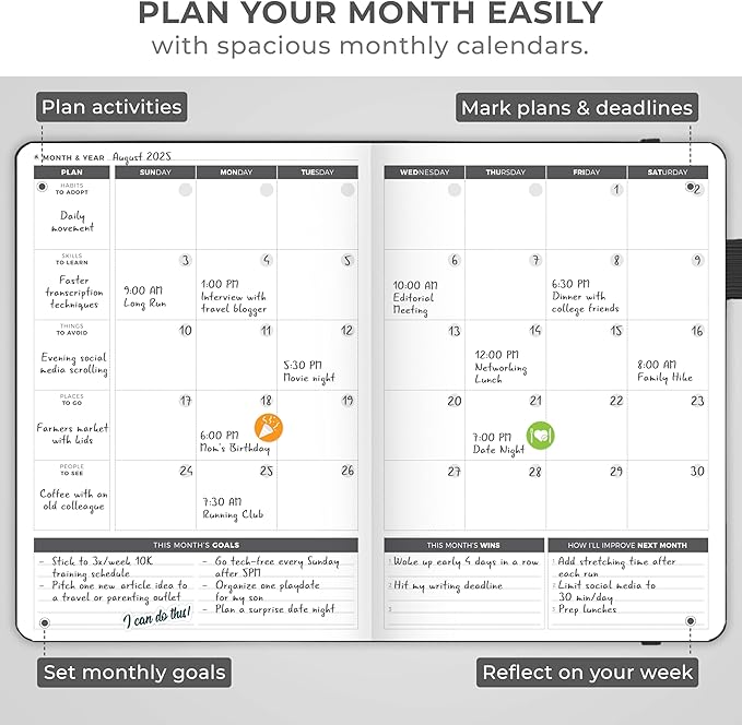 Clever Fox Planner Large – Undated Weekly & Monthly Planner - Image 7