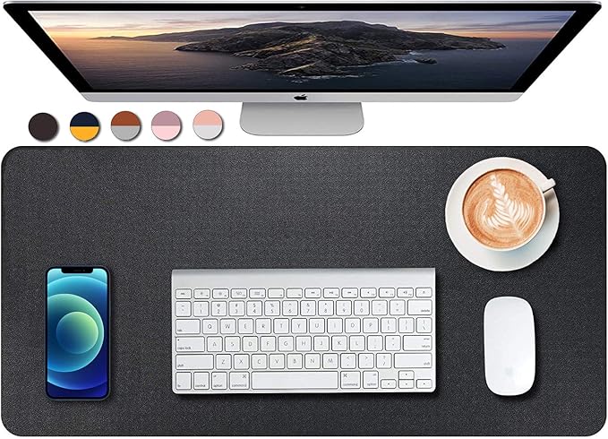 SUJAYU Dual Sided PU Leather Desk Pad, Mouse Pad, Office Desk Mat, Non-Slip by SUJAYU