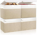 Bagnizer Large 22 Quart Linen Fabric Foldable Storage Bin Cube Organizer Basket by Bagnizer