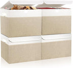 Bagnizer Large 22 Quart Linen Fabric Foldable Storage Bin Cube Organizer Basket by Bagnizer