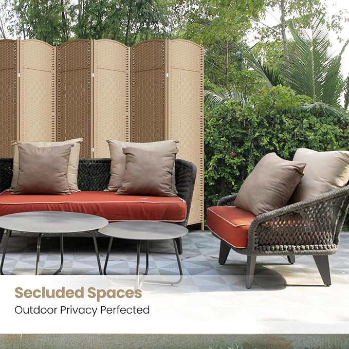 Cocosica 6 Panel Room Divider, 6Ft Folding Privacy Screen, Tall - Image 5