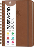 Clever Fox Password Book Spiral – Internet Address & Password Organizer by CleverFox