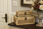 huaxin craft h rattan decorative box with lid, view 9