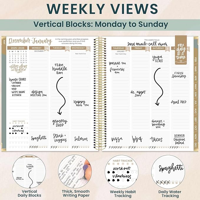 bloom daily planners 2026 Hardcover Calendar Year Goal & Vision Planner - Image 3