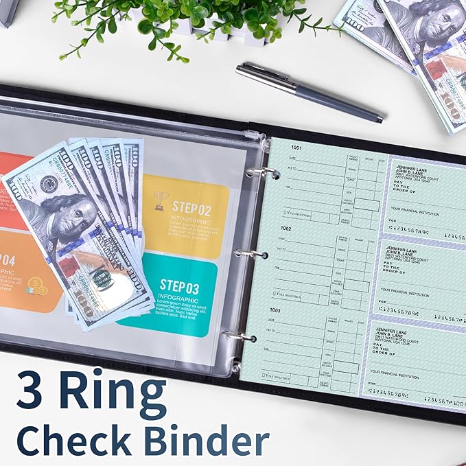 Antner 3 Ring Personal Check Binder - Image 7