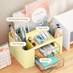 Marbrasse Pen Organizer with 2 Drawer, Desk Organizers and Accessories with 5 - Image 3