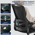 ergonomic office chair desk chair with adjustable lumbar, close-up detail