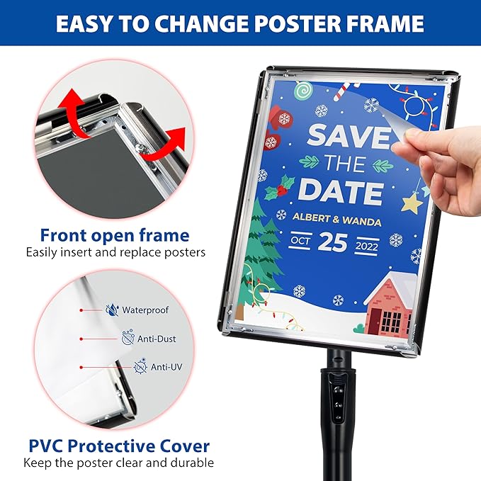 VAIIGO 4 Pack Sign Holder Stands - Image 5