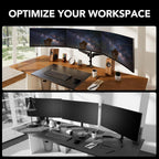 huanuo triple monitor mount for 17 to 32 on a desk or shelf
