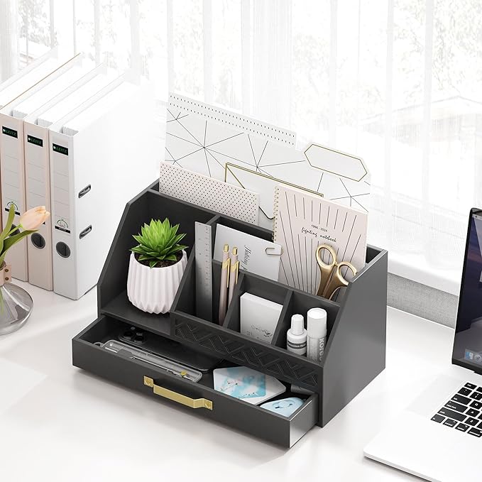 Wisuce Bamboo Mail Organizer Countertop - Image 5