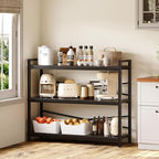 3 Tier Bookshelf 39.37" Width, Dorm Desk Hutch, Desk Shelf, Long Industrial - Image 4