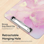 Luminzo Plastic Cute Clipboard Low-Profile Metal Clip, A4 Letter Size 9 x 12.5 - Image 4