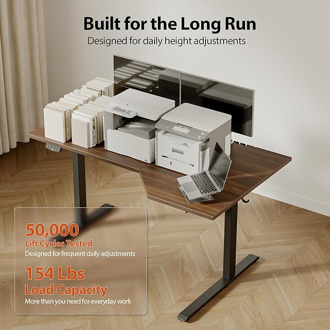 Agilestic Electric Standing Desk, L-Shaped 55 Inches Height Adjustable Desk - Image 7