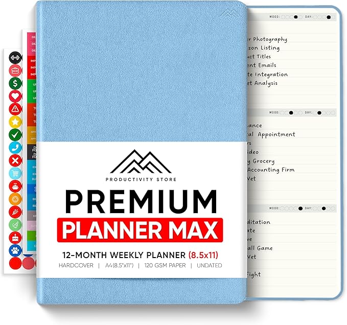 Undated, 2026 Planner, 8.5" x 11" by PRODUCTIVITYSTORE